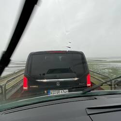 Auf der Zug Überfahrt nach Sylt