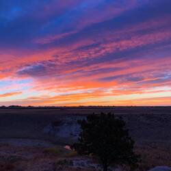 Sunrise from our back deck — Colorado Springs, CO.