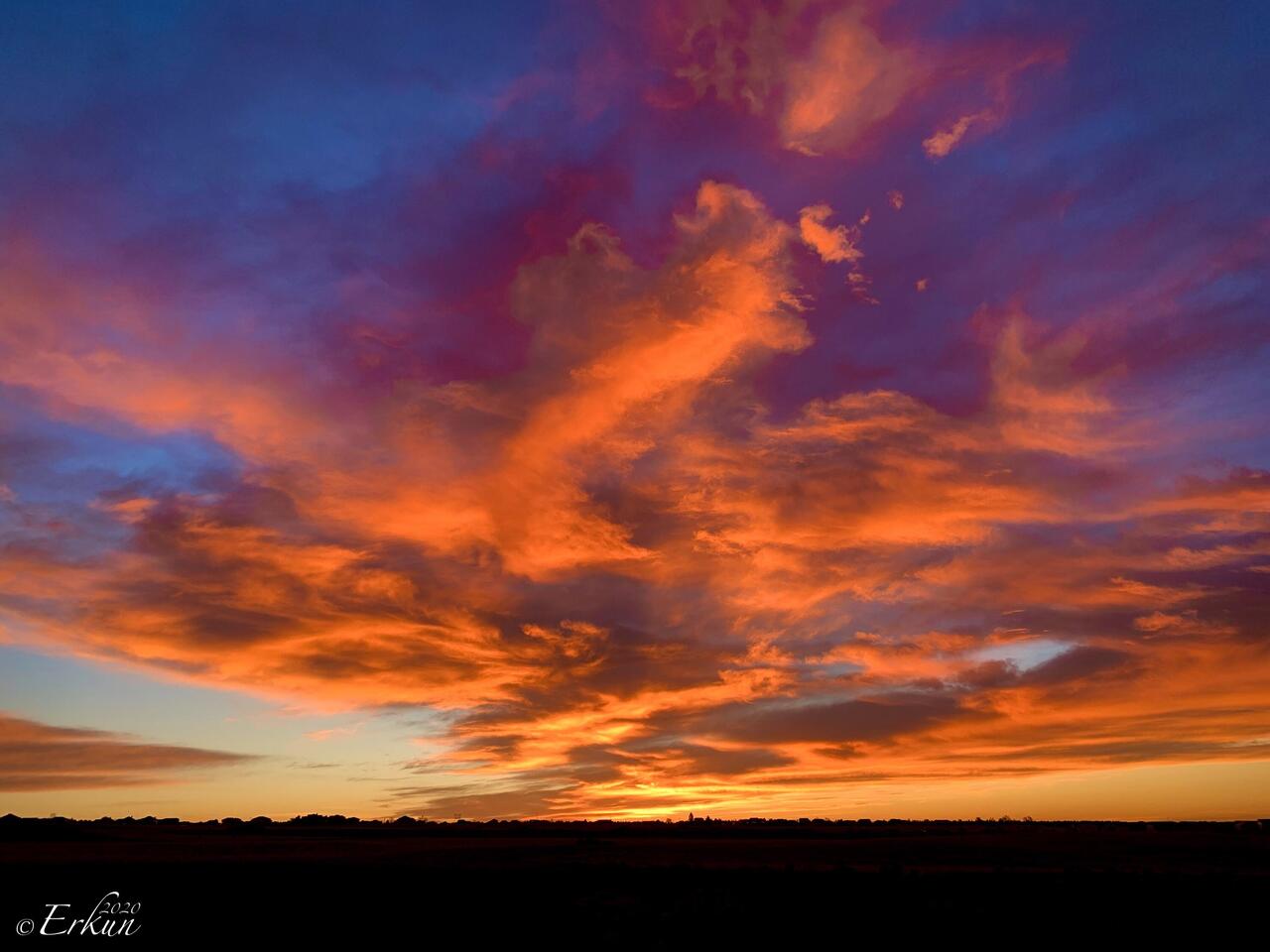 Sunrise from our back deck — Colorado Springs, CO.