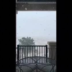 Yes, there is a bit of wind blowing the snow around — Colorado Springs, CO.