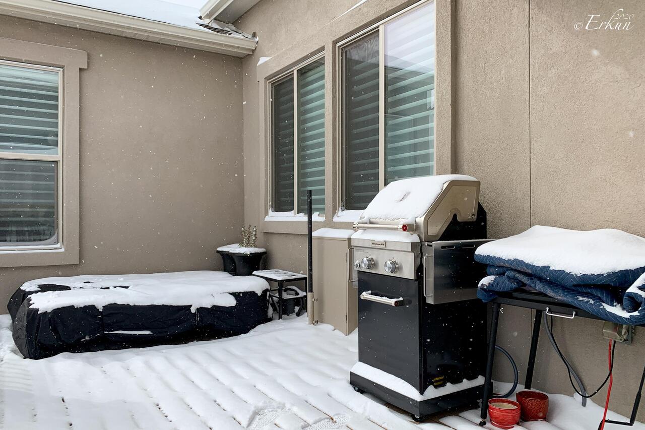 That's about all we got from the snowstorm — Colorado Springs, CO.