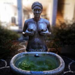 Fontana Delle Tette 😊 in the 1500s, for special occasions white wine would pour from 1 nipple, red wine the ot
