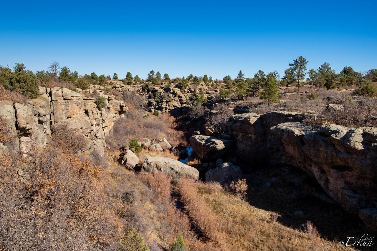 View from the Bridge Canyon Overlook — Castlewood Canyon SP, CO.