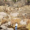 Boulder crossing to get to the Dam Trail — Castlewood Canyon SP, CO.