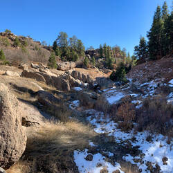 Looking up the Inner Canyon — Castlewood Canyon SP, CO.
