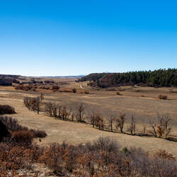 Lake Gulch Trail ... this land was covered by water before the dam burst — Castlewood Canyon SP, CO.