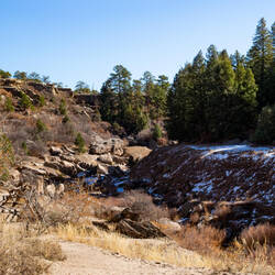 Trailhead for the Inner Canyon Trail — Castlewood Canyon SP, CO.