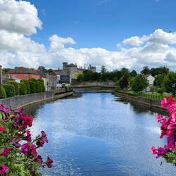 The River Nore from the Lady Desart Bridge — Kilkenny, Ireland.