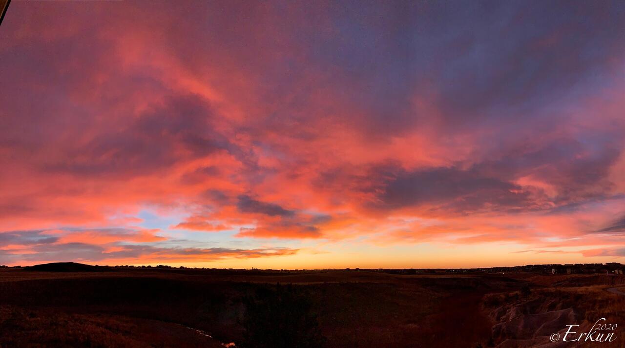 Colorful sunrise on a peaceful morning — Colorado Springs, CO.
