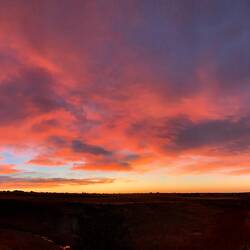 Colorful sunrise on a peaceful morning — Colorado Springs, CO.