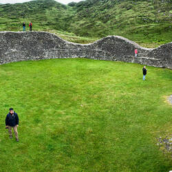 Panorama of the fort from top of the wall — Staigue Stone Fort, Ireland.