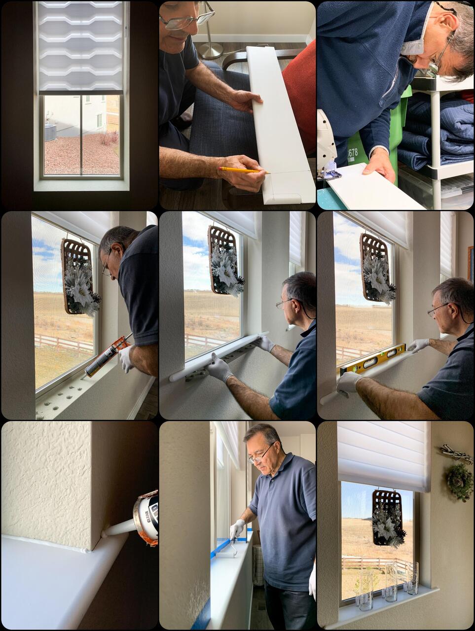 From naked to dressed windows ... step-by-step windowsill project — Colorado Springs, CO.