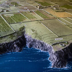 Model of the promontory fort at the visitor center — Dunbeg Fort ... Dingle Peninsula, Ireland.