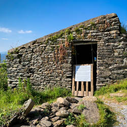 A hovel occupied by a peasant named Pat and his family — Famine Cottages ... Dingle Peninsula.