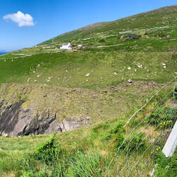 Greens and blues dominate the landscape — Dingle Peninsula, Ireland.