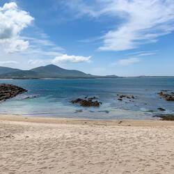Tigh T.P. overlooks a beach @ Smerwick Harbor — Dingle Peninsula, Ireland.