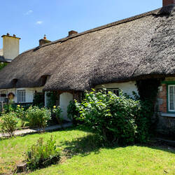 These thatched cottages survived the fire of 2015 — Adare, Ireland.