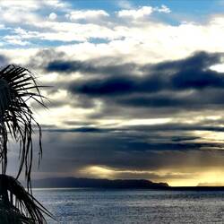 The "Desertas Islands" shortly after sunrise - view from the Dive Center!