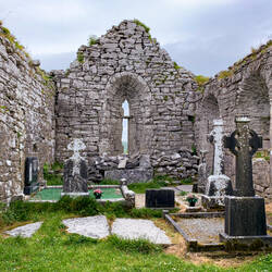 Interior of the Carran Church ruins — the Burren, Ireland.
