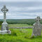 Headstones at the Carran Church ruins — the Burren, Ireland.