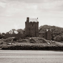 Dunguaire Castle from the village — Kinvara, Ireland.