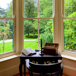 From here the head gardener could keep an eye on the undergardeners — Kylemore Abbey, Ireland.