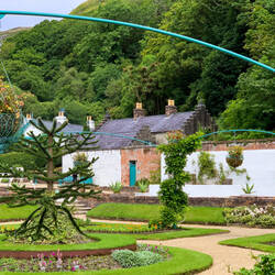 The bothy behind the formal garden was where the workers lived — Kylemore Abbey, Ireland.
