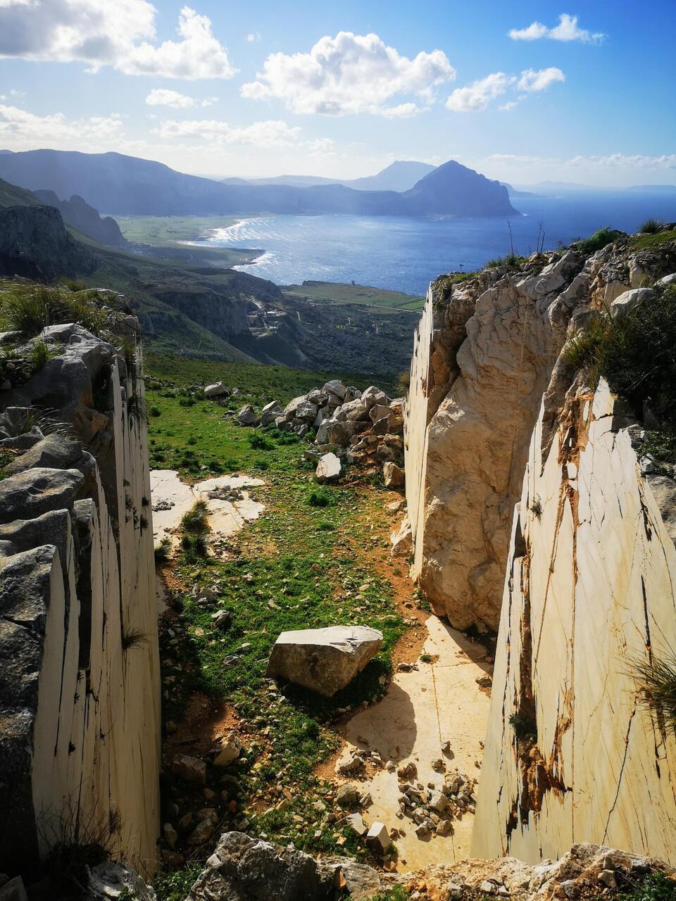 A quarry near the top