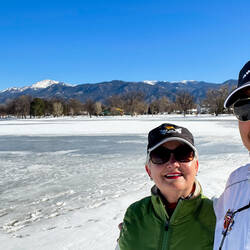 A "we are here" selfie @ Prospect Lake — Colorado Springs, CO.