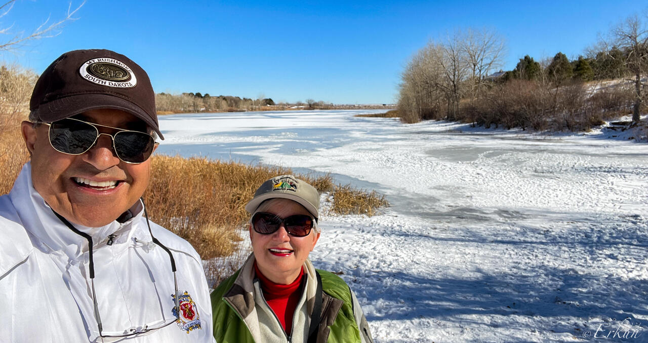 Our second "frozen lake walk" of 2021 — Quail Lake Park ... Colorado Springs, CO.