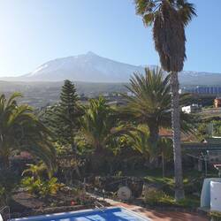 Der Blick auf den Teide begeistert uns jeden Tag auf's Neue (wenn er zu sehen ist) ...