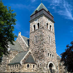 Ålesund Kyrkje ... replaced the 1854 church that was destroyed in the 1904 fire — Ålesund, Norway.