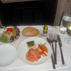 Nachtessen in der Business Class