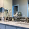Ta da ... the finished look with glass tile backsplash.