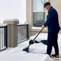 Let's do a quick shovel so we can use the grill — Colorado Springs, CO.