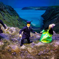 Before the road was built, visitors had to climb up the cliff to get to Nordkapp ... the King, too.