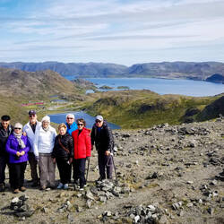 Group photo at the Storvatnet Lake Overlook on Magerøya Island, Norway.