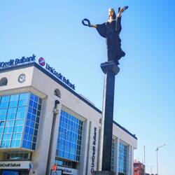Saint Sofia Monuments... Much more cleavage than your average saint monument 😂