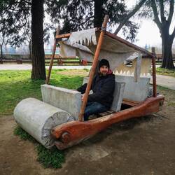 Trying to drift Fred Flintstones car