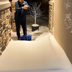 All this is snow blown into our entryway tonight ... strong winds — Colorado Springs, CO.