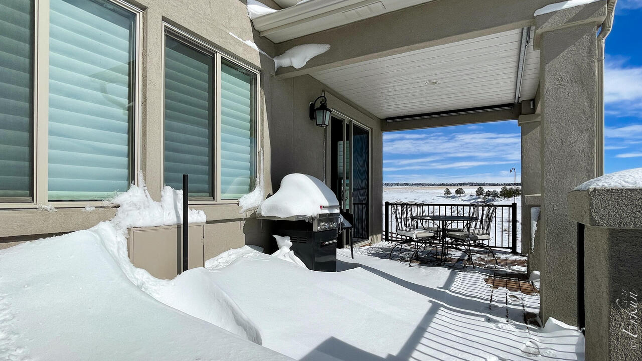 From the drifts on the deck, you can tell from which direction the wind was blowing — COS, CO.