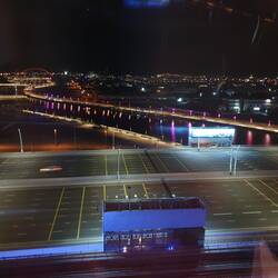 Aussicht vom Zimmer aus bei Nacht