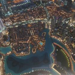 Dubai Fountain vom 124. Stock aus 🙂