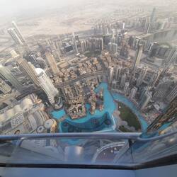 Dubai Fountain vom 148. Stock aus