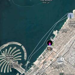 Hier sieht man die Route auf dem Wasser