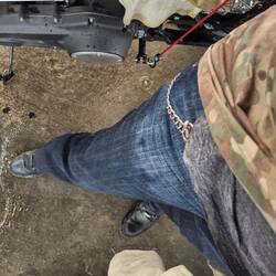 The only dry spot 🤣😭. But my boots are clean now 🤣.