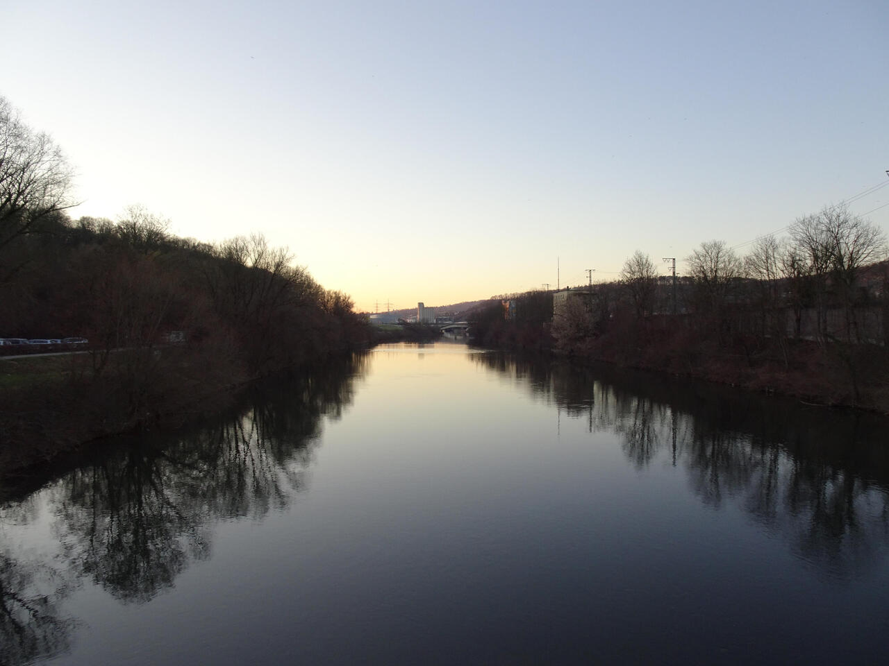 Abendstimmung am Neckar bei Plochingen