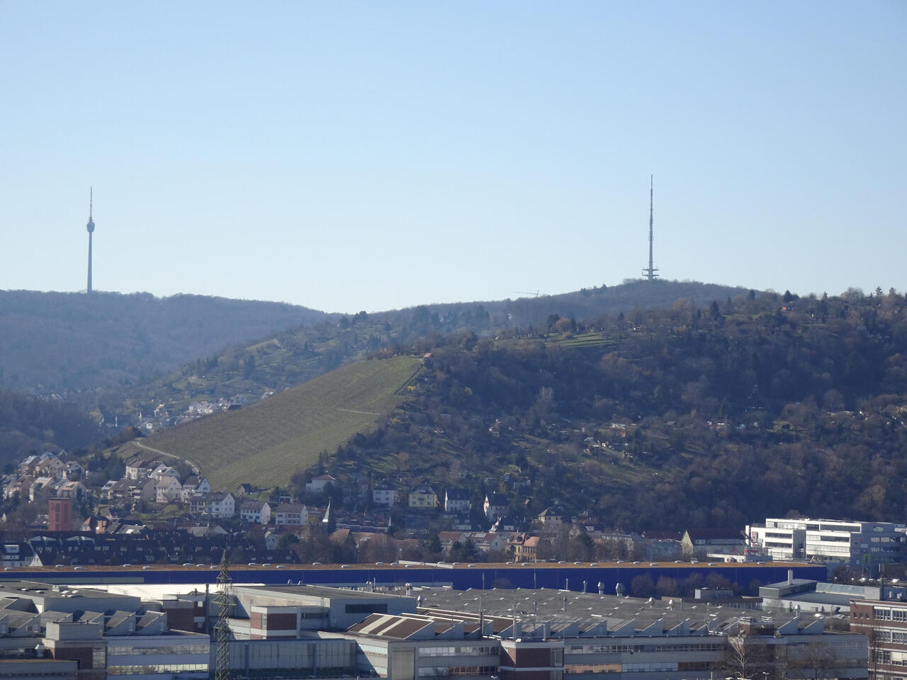 Ausblick auf den Stuttgarter Fernseh- und Fernmeldeturm
