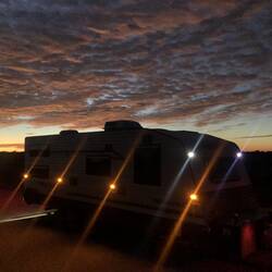 Sunrise at Eucla roadside camp
