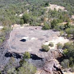 The old copper smelter slag heap.